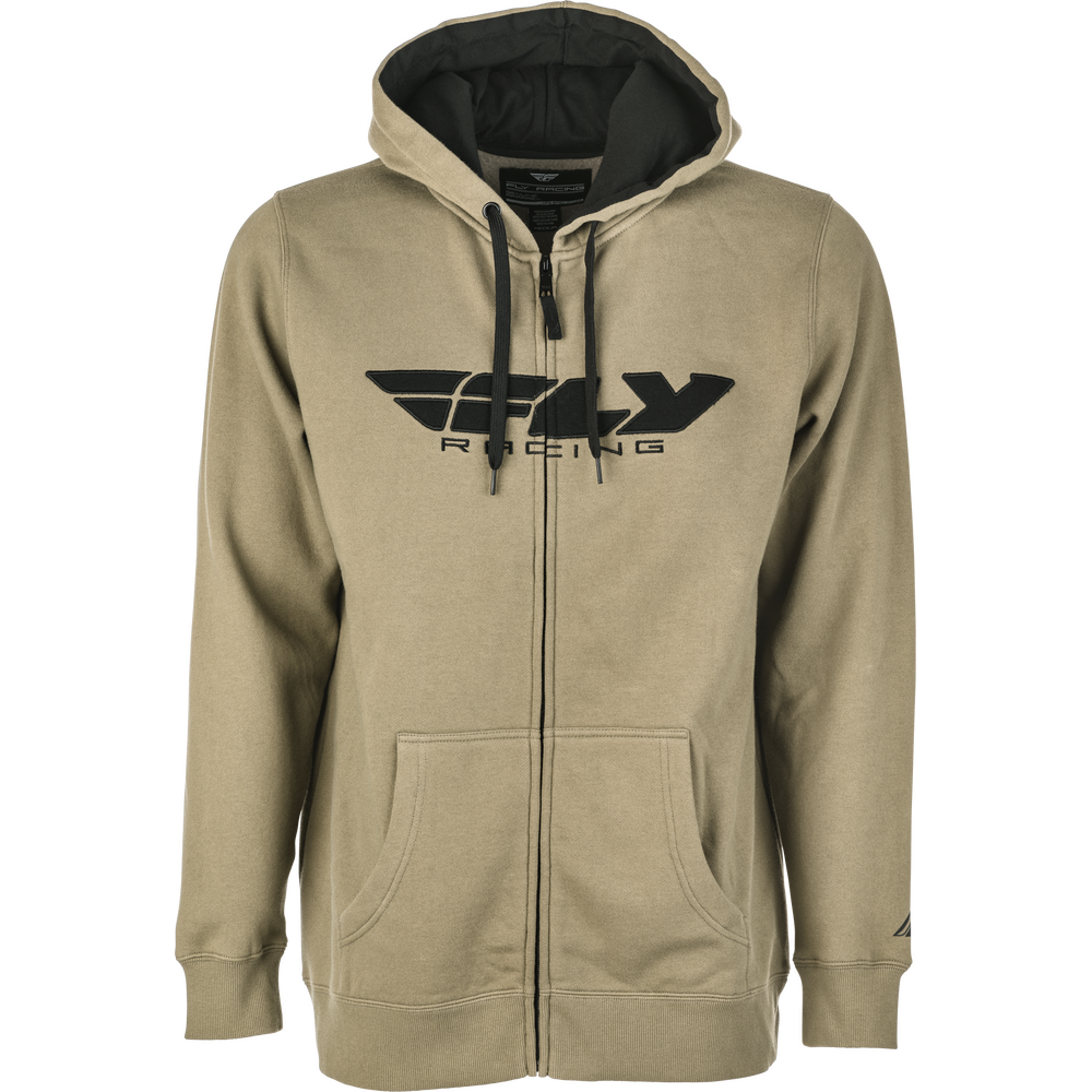 FLY CORPORATE ZIP UP HOODIE TAN