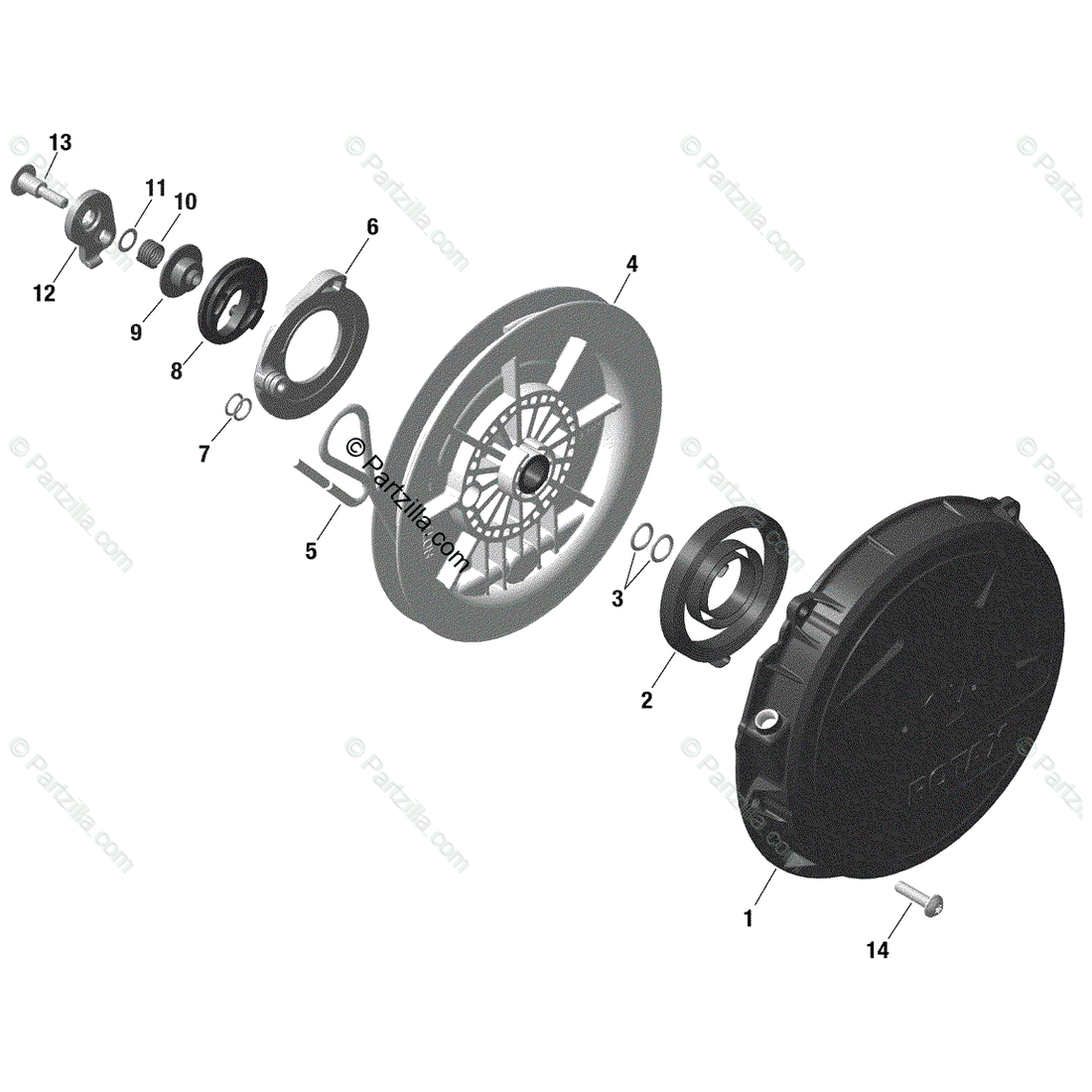 RECOIL REWIND SKIDOO 850/600R