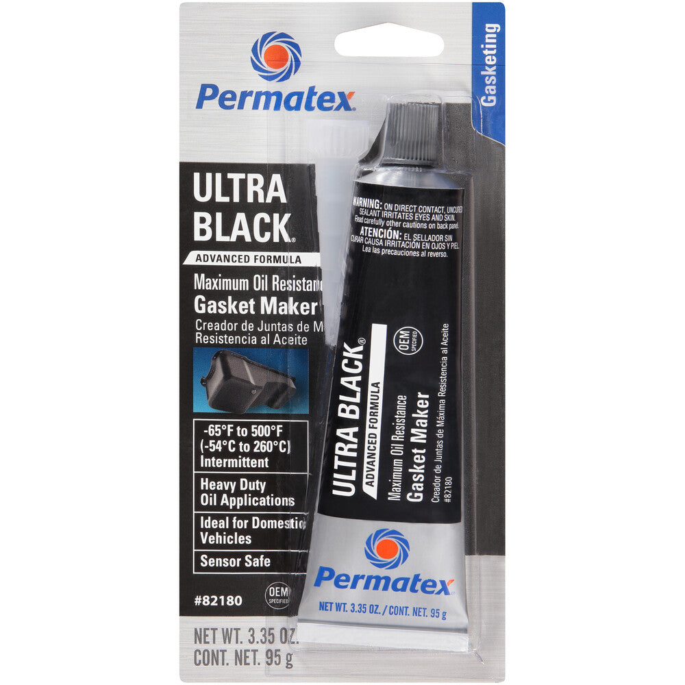 PERMATEX ULTRA BLACK HI-TEMP RTV SILICONE 3.5oz