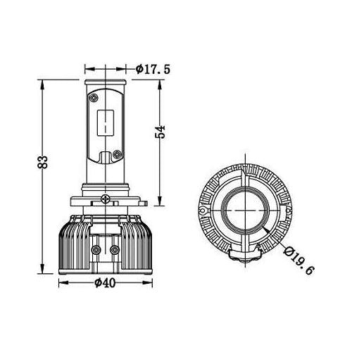 H4 9003 LED Bulbs - 6500K Cool White Plug and Play