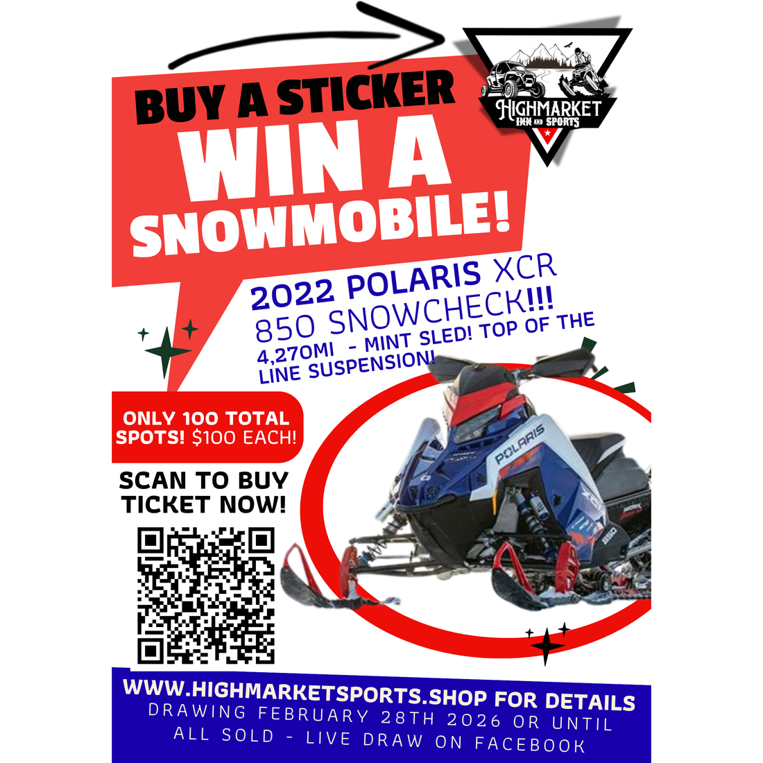 Buy a Sticker - Win a Polaris XCR 850!