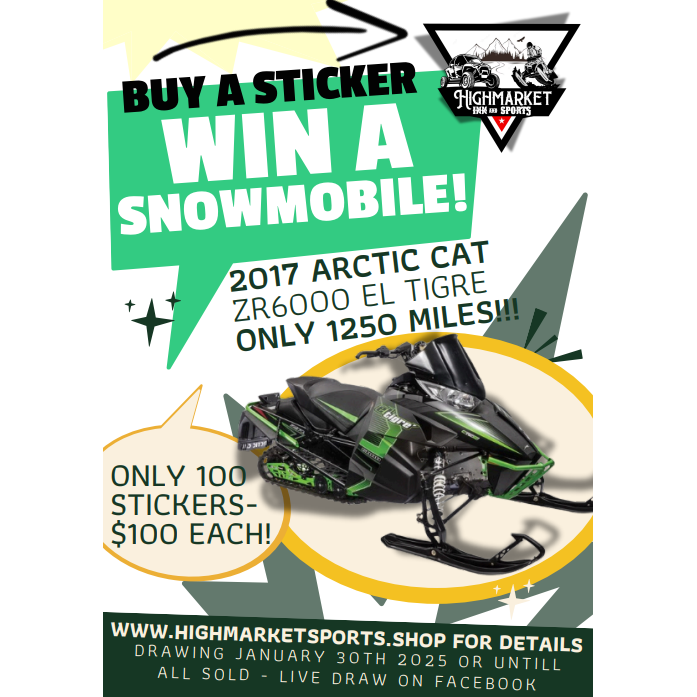 Buy a Sticker - Win a Arctic Cat ZR6000